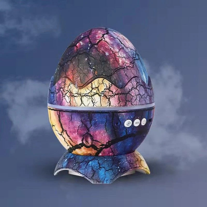 Dino Egg Galaxy Star Projector – LED Water Pattern Night Light
