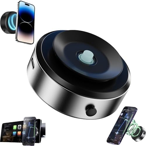 HEPU Vacuum Suction Phone Holder – 360° Adjustable Universal Magnetic Car Mount