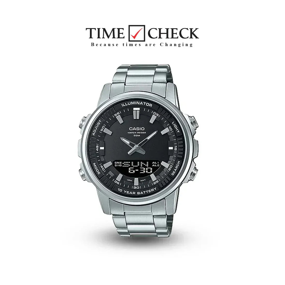 Casio AMW-880D-9AVDF Men’s-Digital Stainless Steel Watch