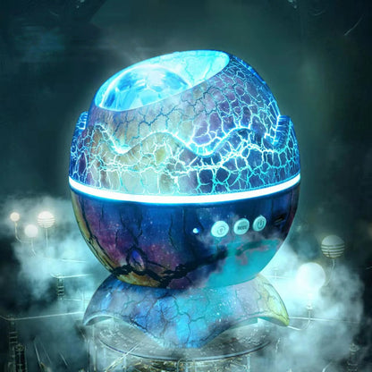 Dino Egg Galaxy Star Projector – LED Water Pattern Night Light
