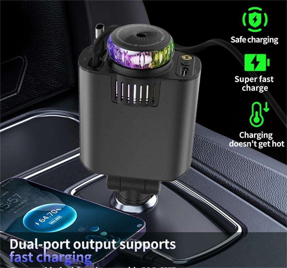 5-in-1 Starlight Car Charger with Perfume Diffuser &amp; Fast Charging