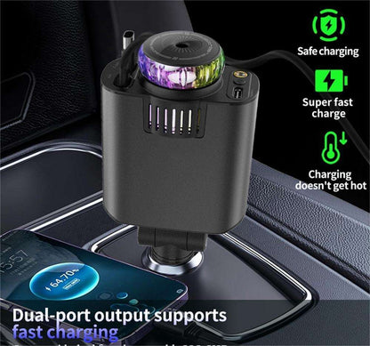 5-in-1 Starlight Car Charger with Perfume Diffuser &amp; Fast Charging